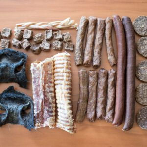 Different kinds of dog treats