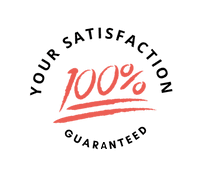 Red 100% graphic with a check mark.